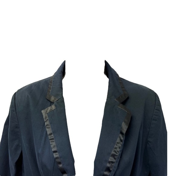 AEO American Eagle Blazer M Navy Blue Single Breasted Notched Lapel Professional - Picture 4 of 9